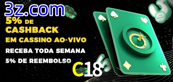 Promoções do cassino ao Vivo C18